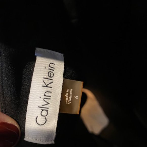 Black flutter sleeve CALVIN KLEIN SHIFT DRESS - Picture 3 of 3